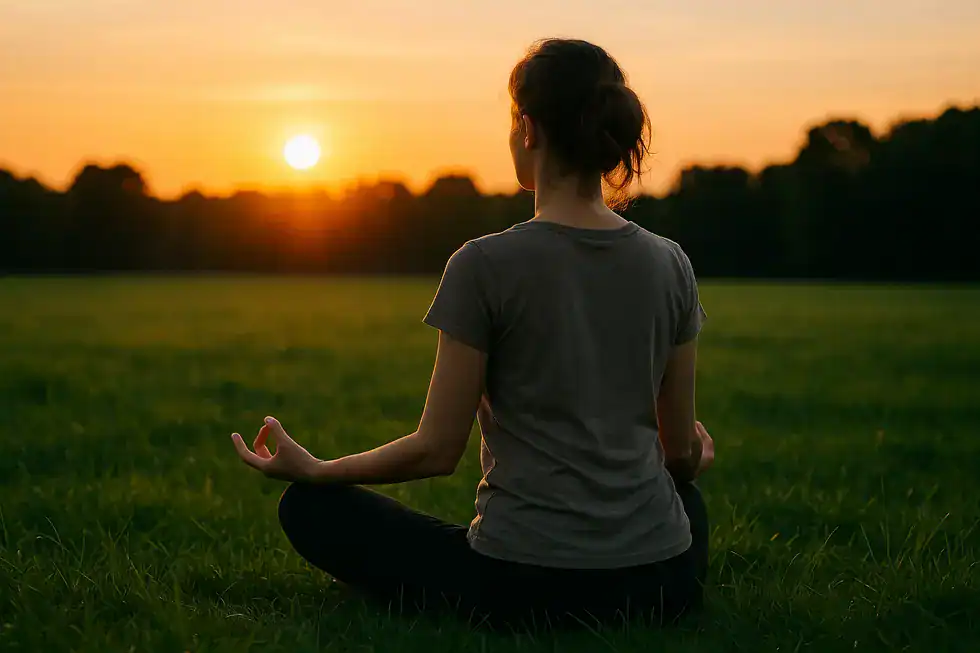 Dieser Tisch mit Tee und Zeitschrift symbolisiert die Notwendigkeit regelmäßiger Pausen.