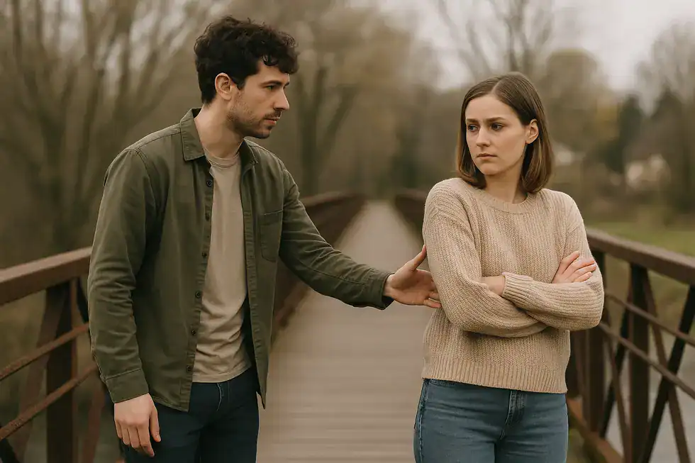 Ein Paar verbindet sich durch emotionalen Austausch und Empathie.